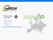 Tablet Screenshot of druckertankstellen.refill24.de
